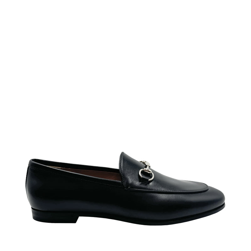 GUCCI JORDAAN LEATHER LOAFERS