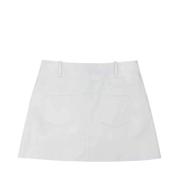 CELINE TRAPEZE MINI SKIRT IN COTTON