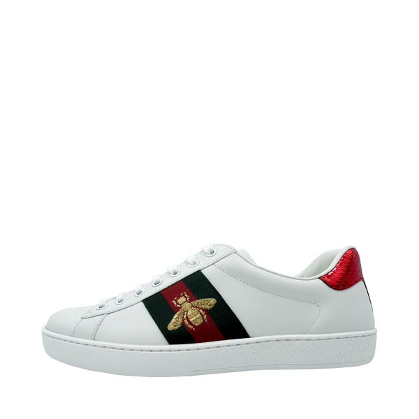 GUCCI BEE EMBROIDERED ACE SNEAKERS