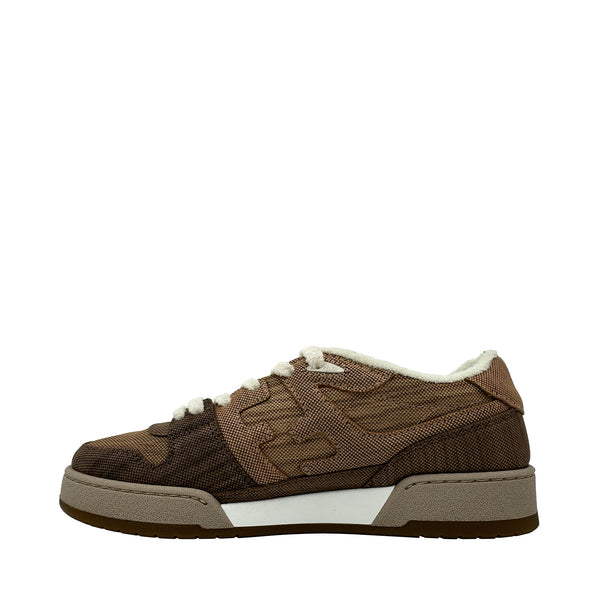 FENDI MATCH SNEAKERS IN BROWN