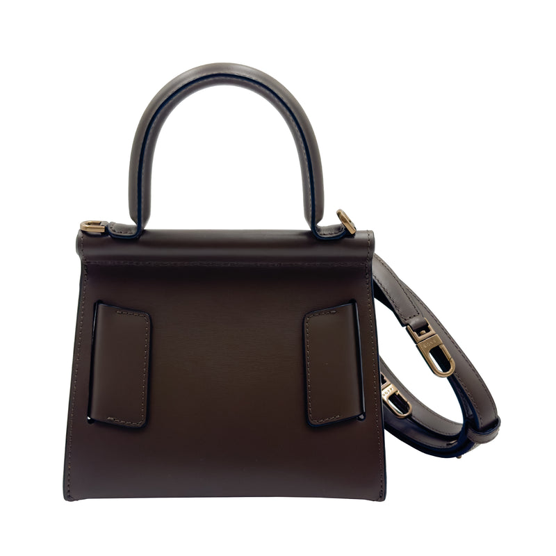 BOYY KARL 19 KHAKI BROWN GOLD BUCKLE HANDBAG