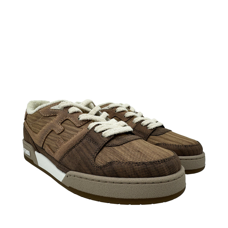 FENDI MATCH SNEAKERS IN BROWN