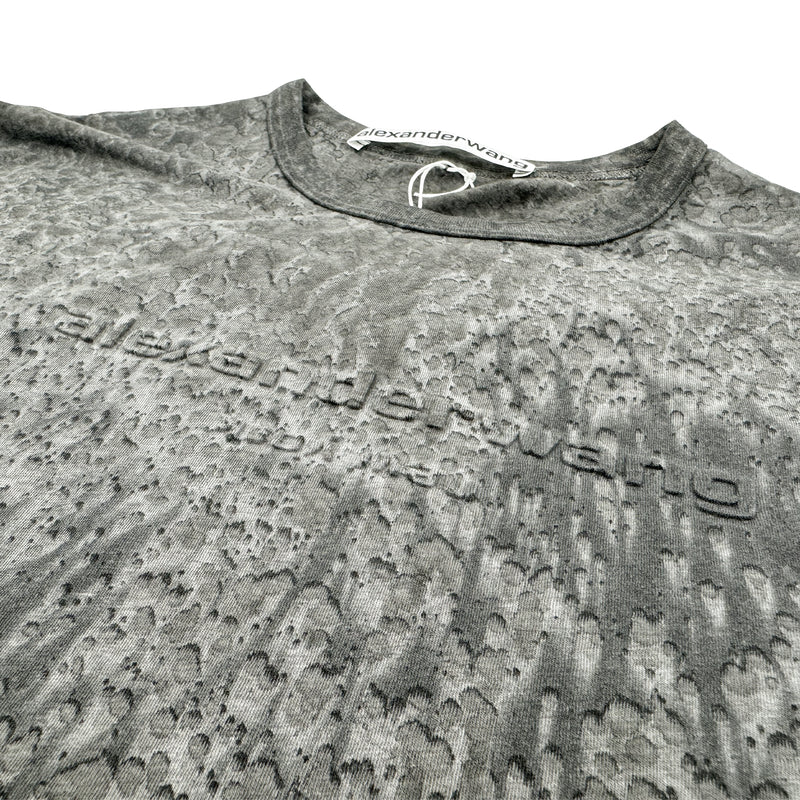 ALEXANDER WANG EMBOSSED LOGO COTTON T-SHIRT