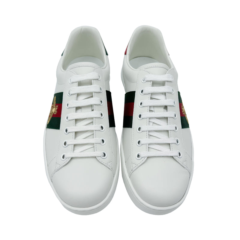 GUCCI BEE EMBROIDERED ACE SNEAKERS