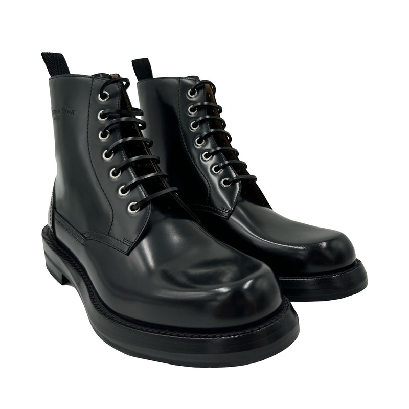 DIOR CARLO LACE-UP LEATHER BOOTS