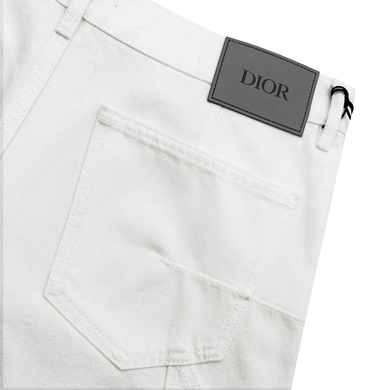 DIOR HOMME COTTON PANTS IN WHITE