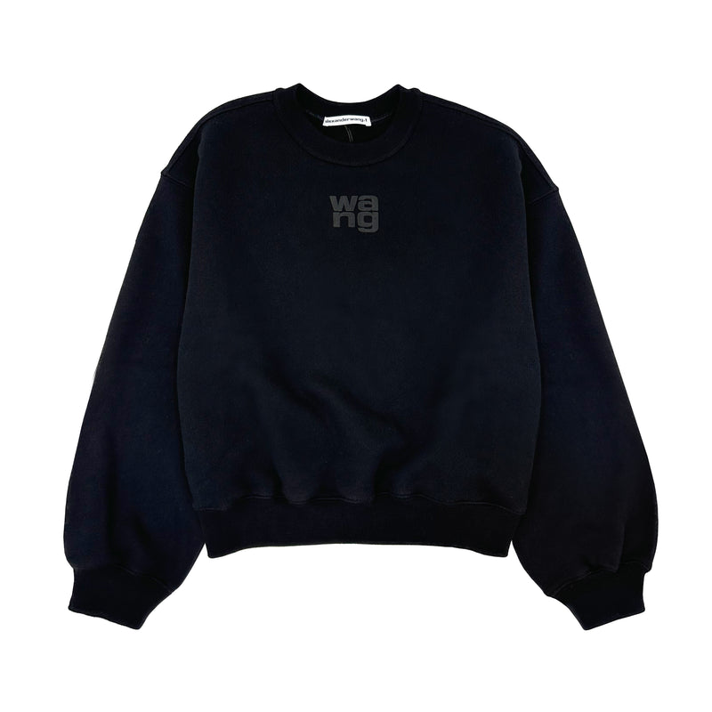 T BY ALEXANDER WANG Logo-embossed SWEATSHIRTS IN BLACK