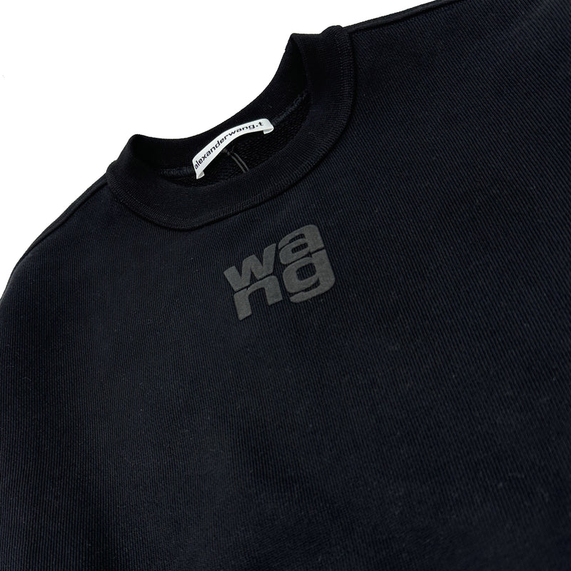 T BY ALEXANDER WANG Logo-embossed SWEATSHIRTS IN BLACK