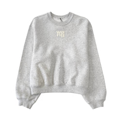 T BY ALEXANDER WANG Logo-embossed SWEATSHIRTS IN GREY