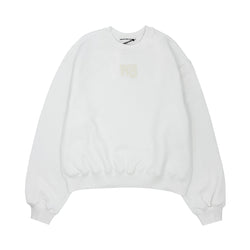 T BY ALEXANDER WANG Logo-embossed SWEATSHIRTS IN WHITE