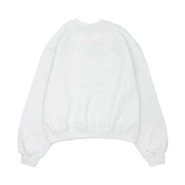 T BY ALEXANDER WANG Logo-embossed SWEATSHIRTS IN WHITE