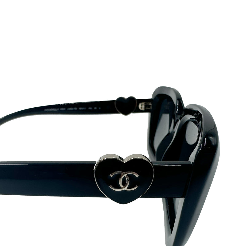 CHANEL HEART CHARM RECTANGLE SUNGLASSES