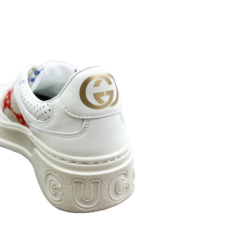 GUCCI GG MONOGRAM EMBROIDERED LOW TOP SNEAKER