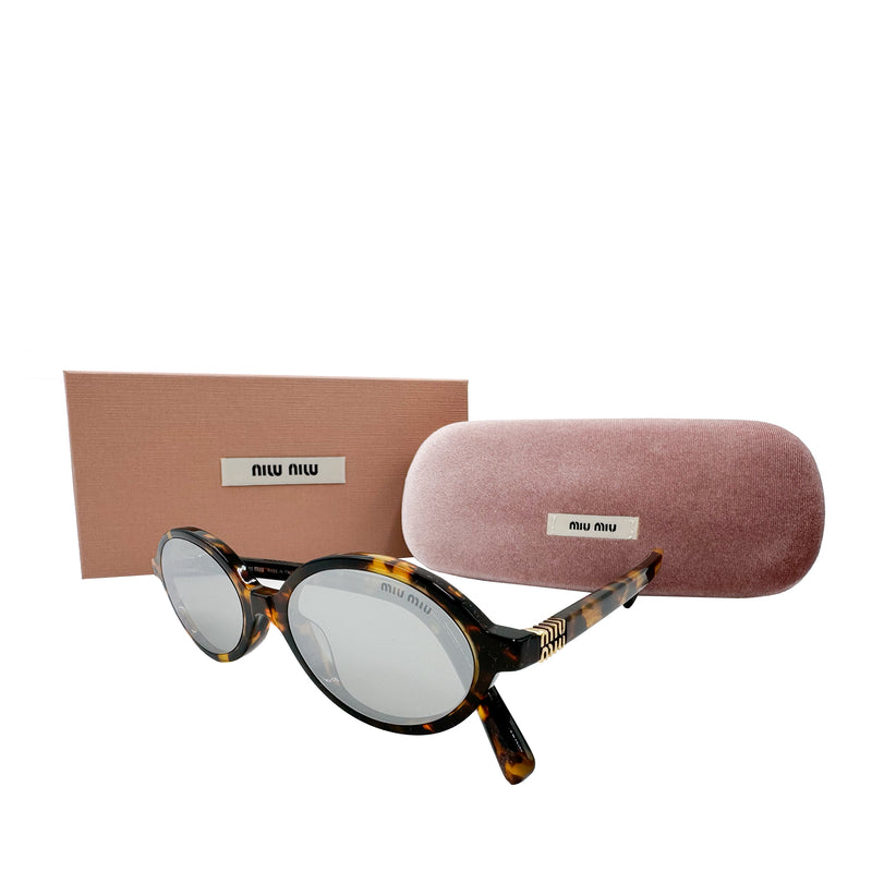 MIU MIU REGARD OVAL SUNGLASSES