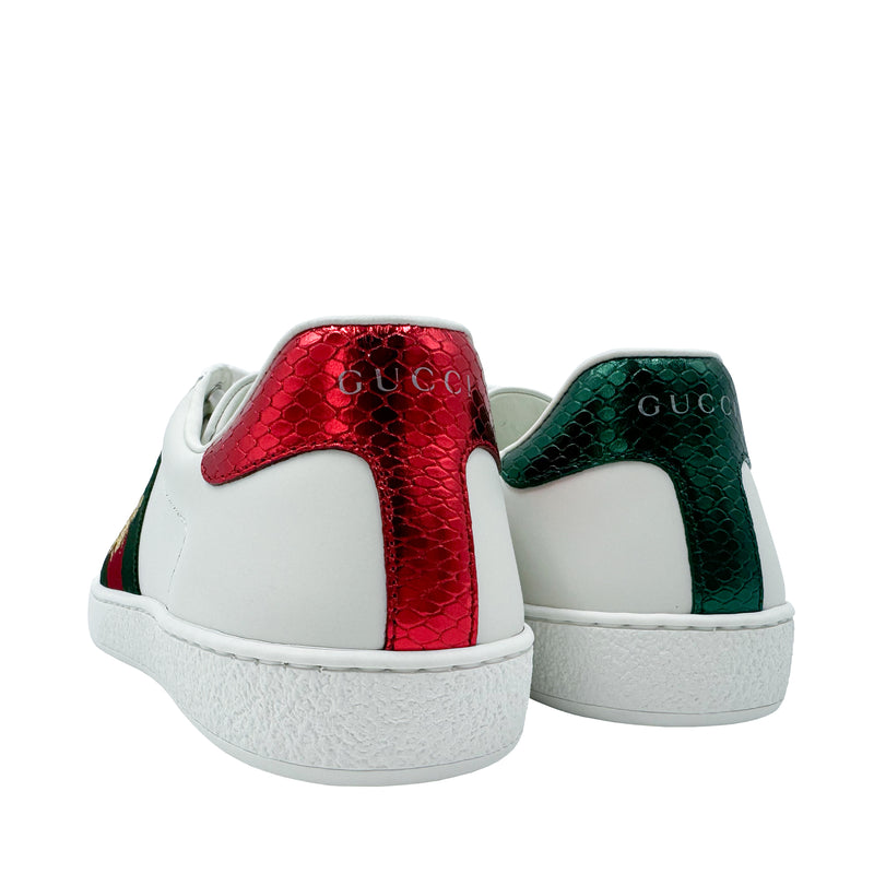 GUCCI BEE EMBROIDERED ACE SNEAKERS