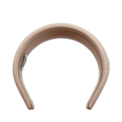 MIU MIU LEATHER HEADBAND IN PINK