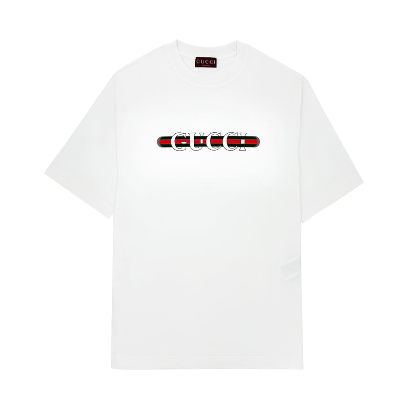 GUCCI LOGO PRINTED COTTON T-SHIRT