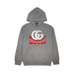 GUCCI LOGO PRINT COTTON HOODIE