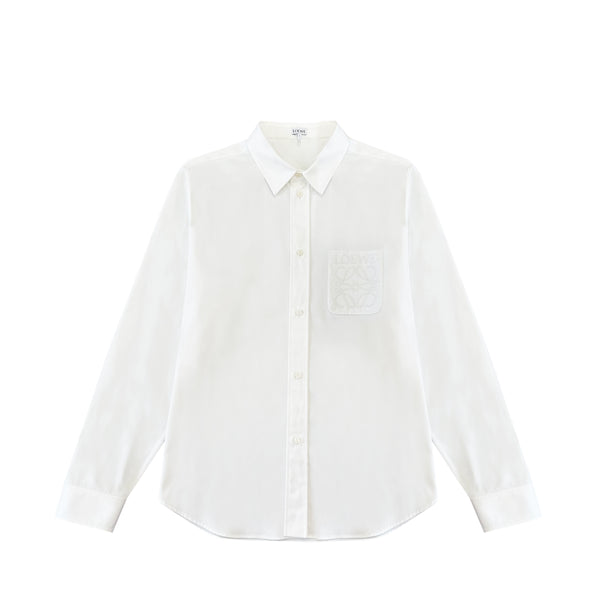 LOEWE LOGO-EMBROIDERED SHIRT IN COTTON