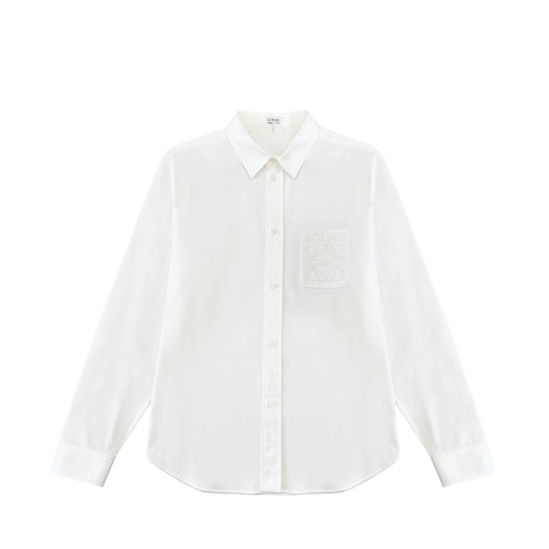 LOEWE LOGO-EMBROIDERED SHIRT IN COTTON