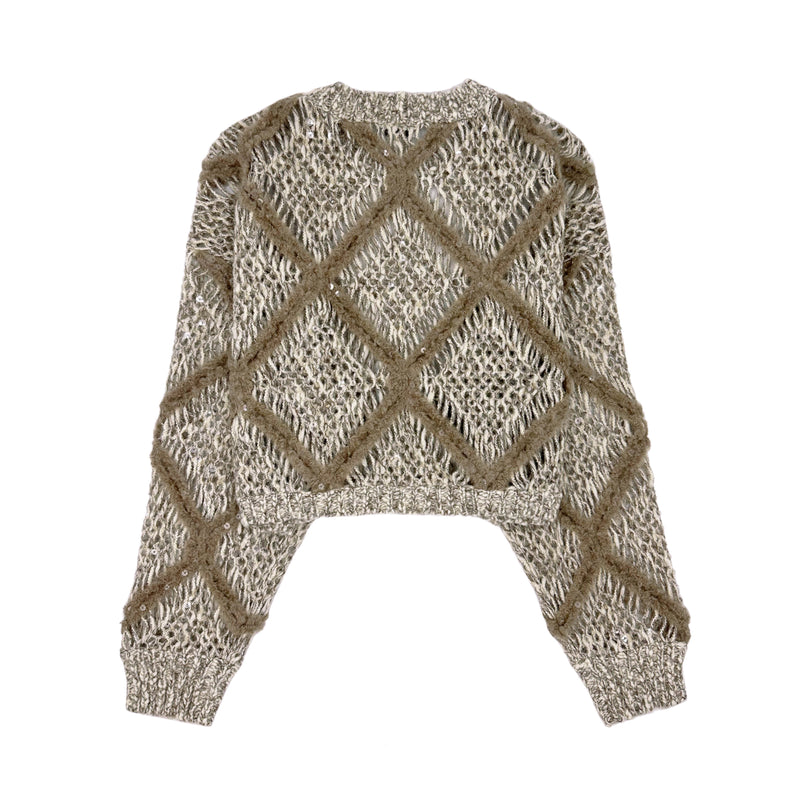 BRUNELLO CUCINELL SEQUIN EMBELLISHED SWEATER