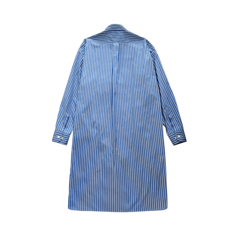 MIU MIU BLUE STRIPED SHIRT DRESS