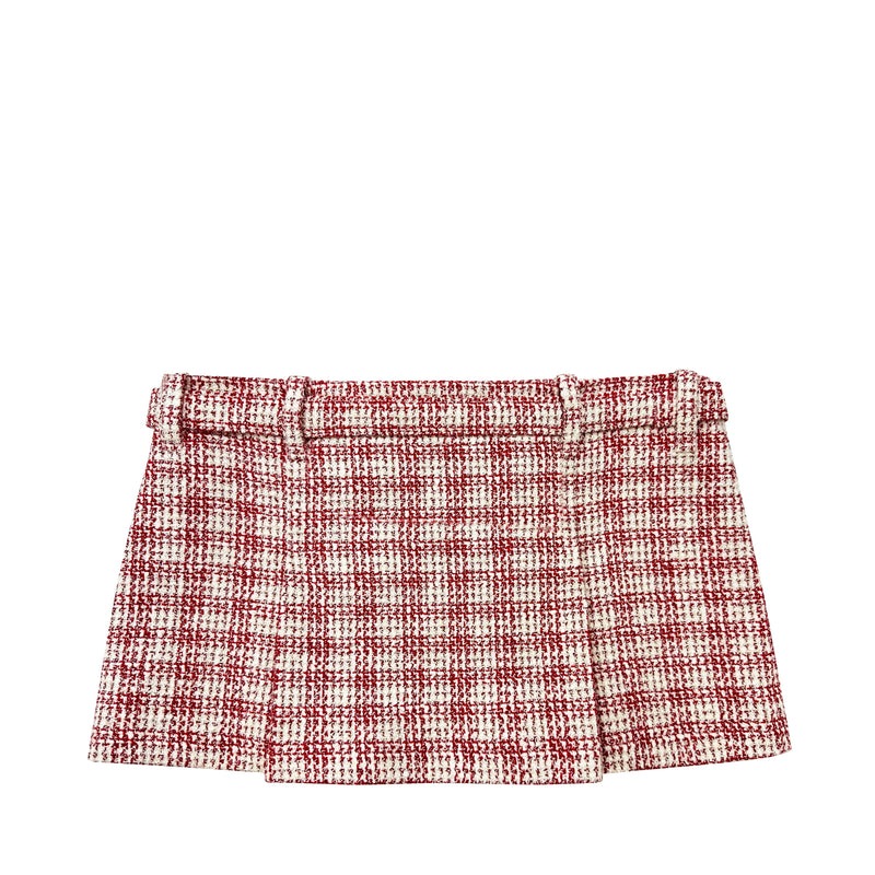 MIU MIU CHECK PRINT SKIRT