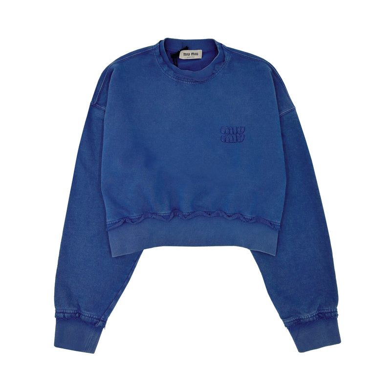 MIU MIU COTTON JERSEY SWEATSHIRT