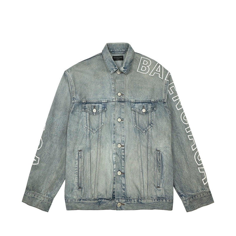 BALENCIAGA LOGO DENIM JACKET