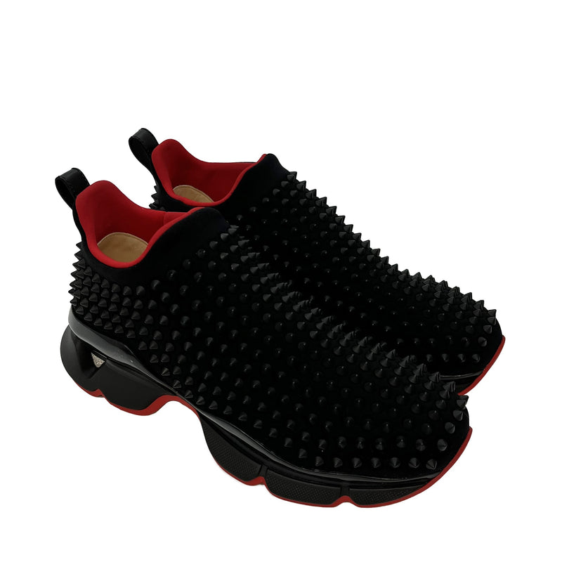 Christian Louboutin Spike Sock Leather Sneakers
