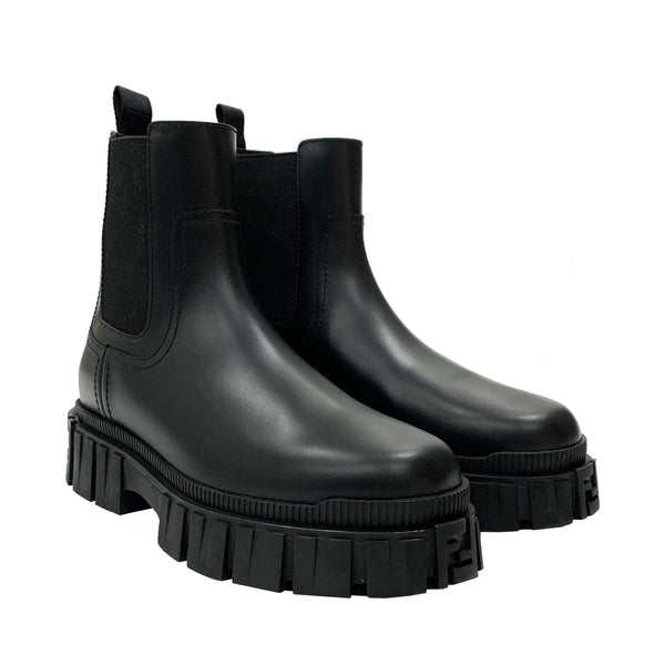 Fendi Black Leather Chelsea boots | Designer code: 8T8187AD7Q | Luxury Fashion Eshop | Lamode.com.hk