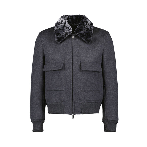 Fendi Reversible Jacket With FF Collar | Designer code: FW1084AHBU | Luxury Fashion Eshop | Lamode.com.hk