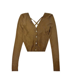 Miu Miu Cropped Wool Cardigan | Designer code: MMF414TNR | Luxury Fashion Eshop | Lamode.com.hk