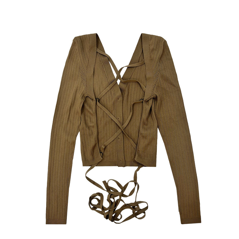 Miu Miu Cropped Wool Cardigan | Designer code: MMF414TNR | Luxury Fashion Eshop | Lamode.com.hk