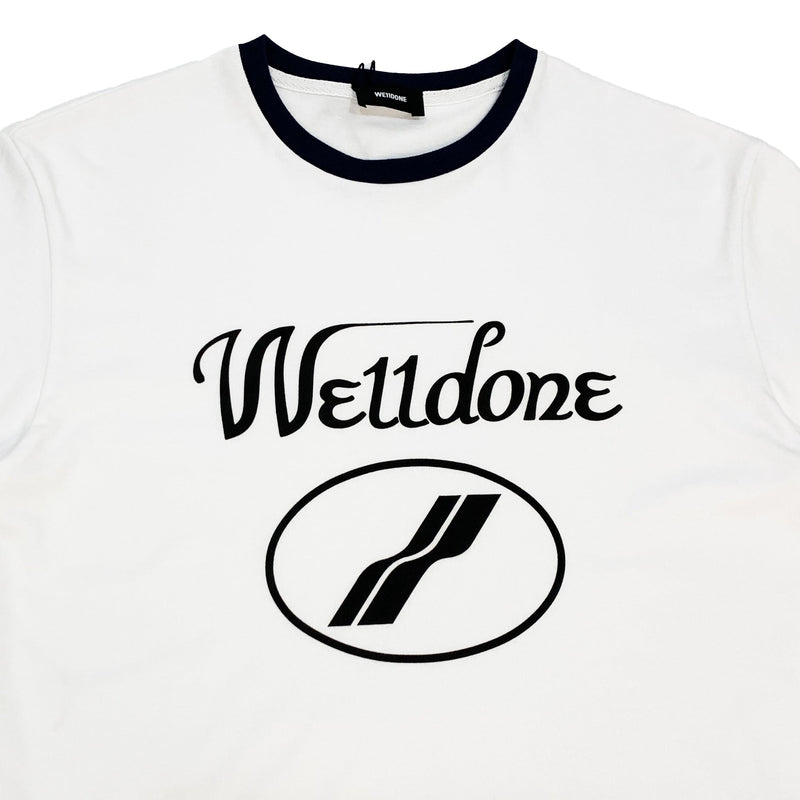 We11done Cursive Logo T-Shirt | Designer code: WDTT322857 | Luxury Fashion Eshop | Lamode.com.hk