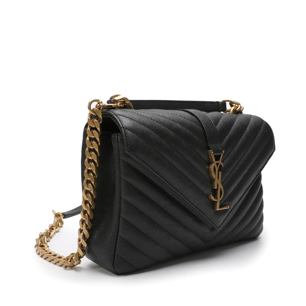 Saint Laurent Logo Plaque Quilted Shoulder Bag | Designer code: 600279BRM07 | Luxury Fashion Eshop | Lamode.com.hk