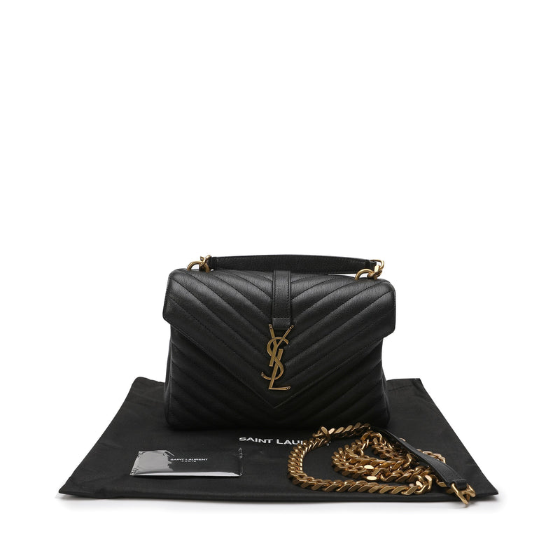 Saint Laurent Logo Plaque Quilted Shoulder Bag | Designer code: 600279BRM07 | Luxury Fashion Eshop | Lamode.com.hk